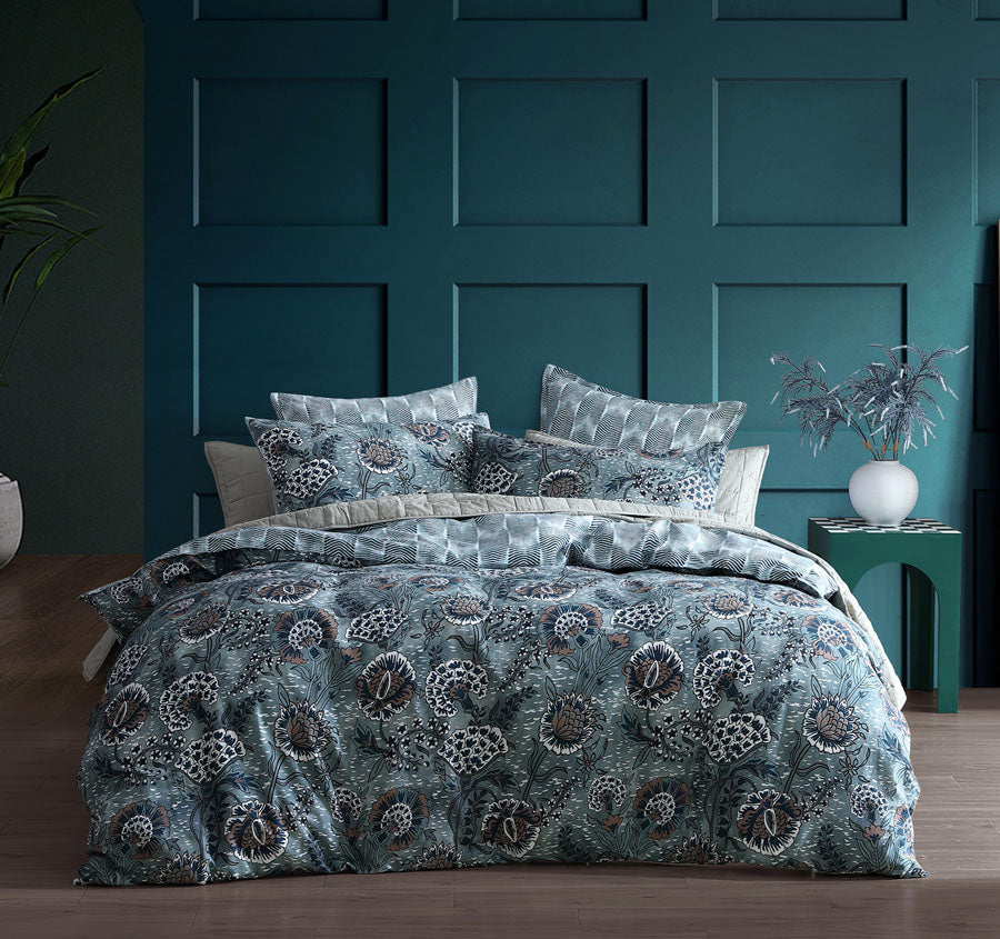 Cape Conran Quilt Cover Set Range Teal